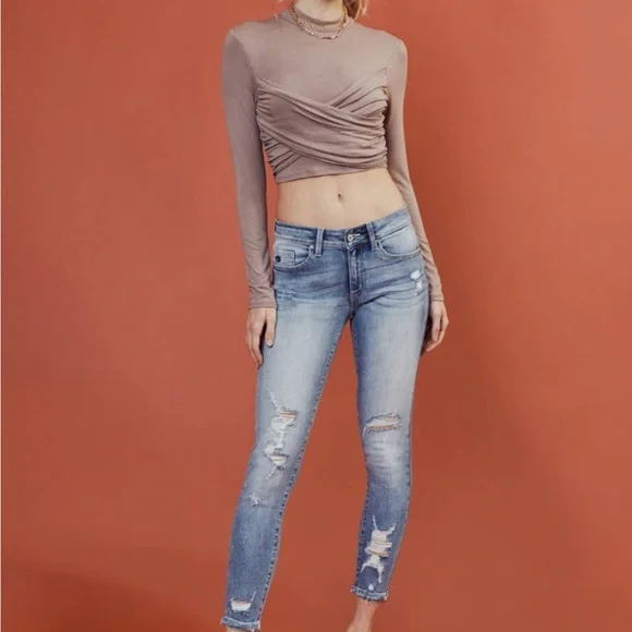 Mid Rise Ankle Skinny Jeans - Picture 3 of 10